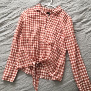 Gingham Tie Front shirt